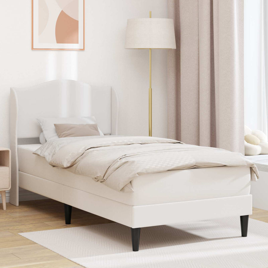 Bedframe met hoofdeinde Wit 80 x 200 cm Kunstleer