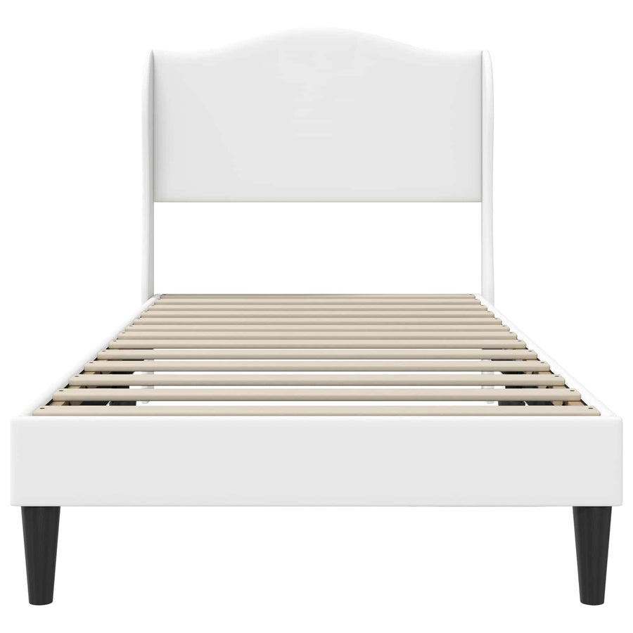 Bedframe met hoofdeinde Wit 80 x 200 cm Kunstleer