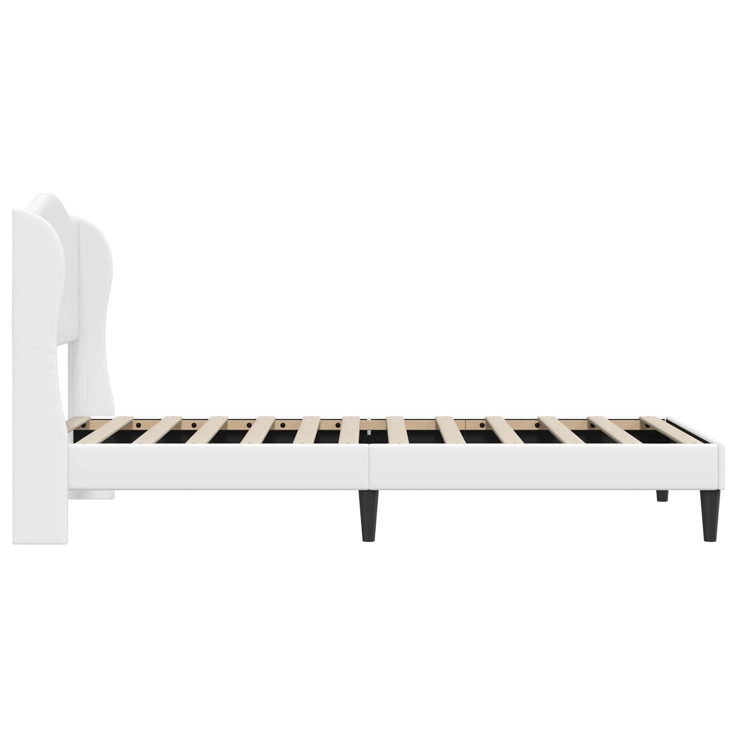 Bedframe met hoofdeinde Wit 80 x 200 cm Kunstleer