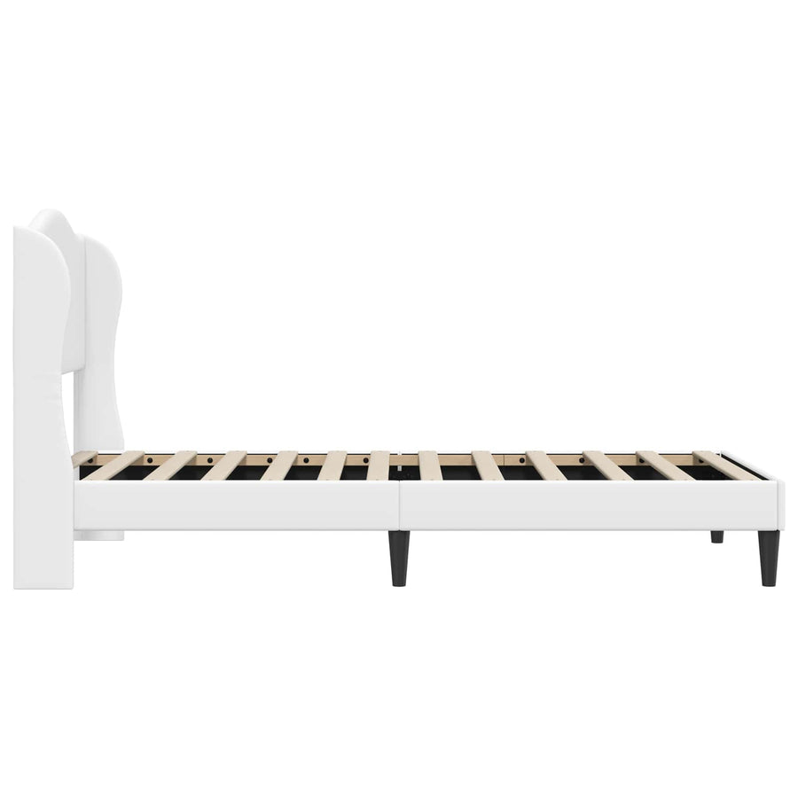 Bedframe met hoofdeinde Wit 80 x 200 cm Kunstleer