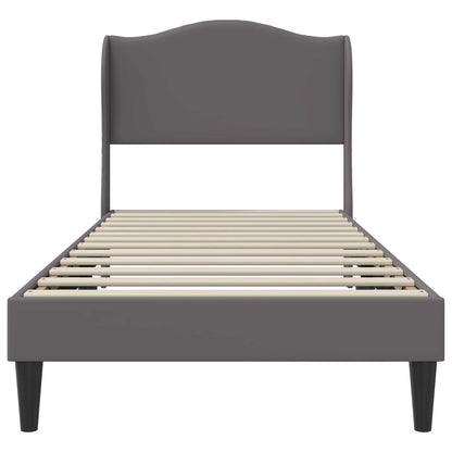 Bedframe met hoofdeinde Grijs 90 x 190 cm Kunstleer