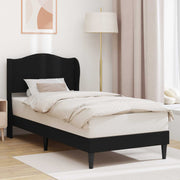 Bedframe 90x190 cm zwart kunstleer hoofdbord