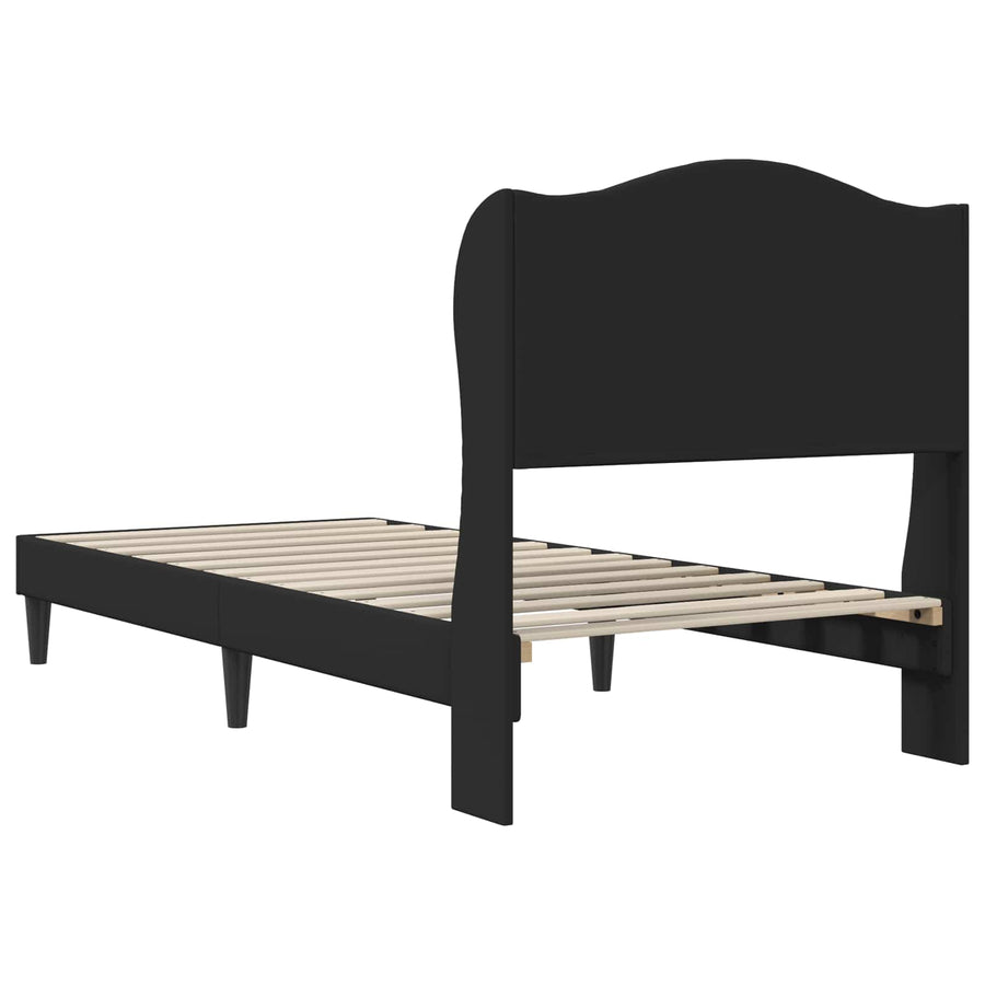 Bedframe met hoofdeinde Zwart 90 x 200 cm Kunstleer