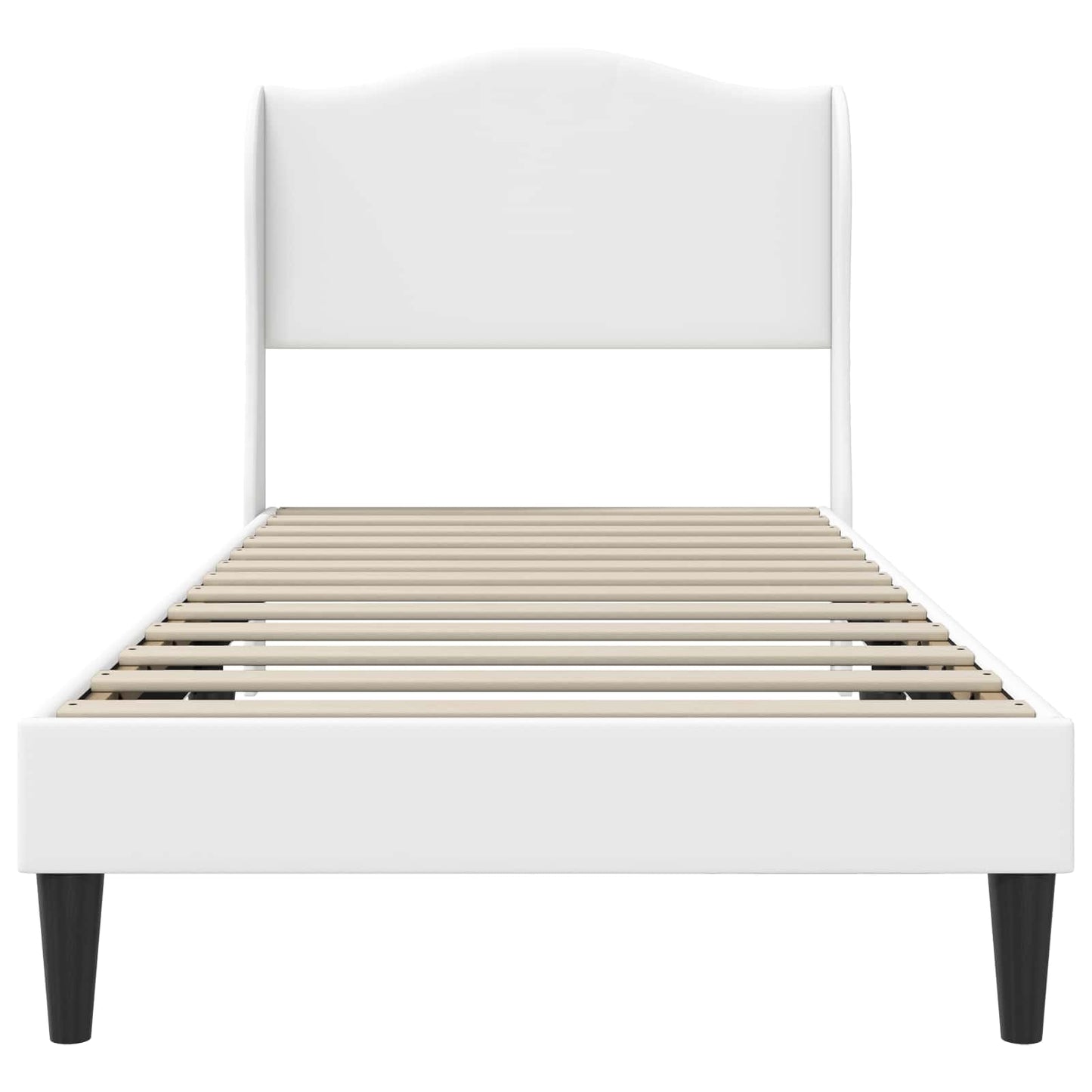 Bedframe met hoofdeinde Wit 90 x 200 cm Kunstleer