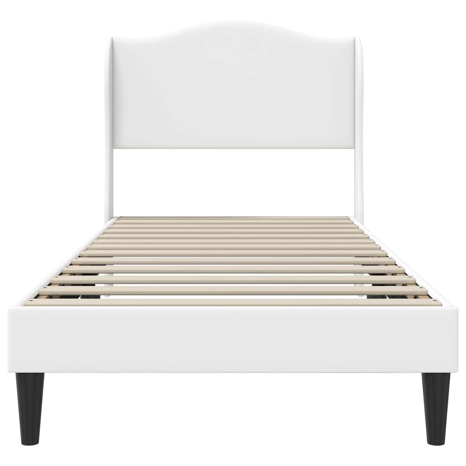 Bedframe met hoofdeinde Wit 90 x 200 cm Kunstleer