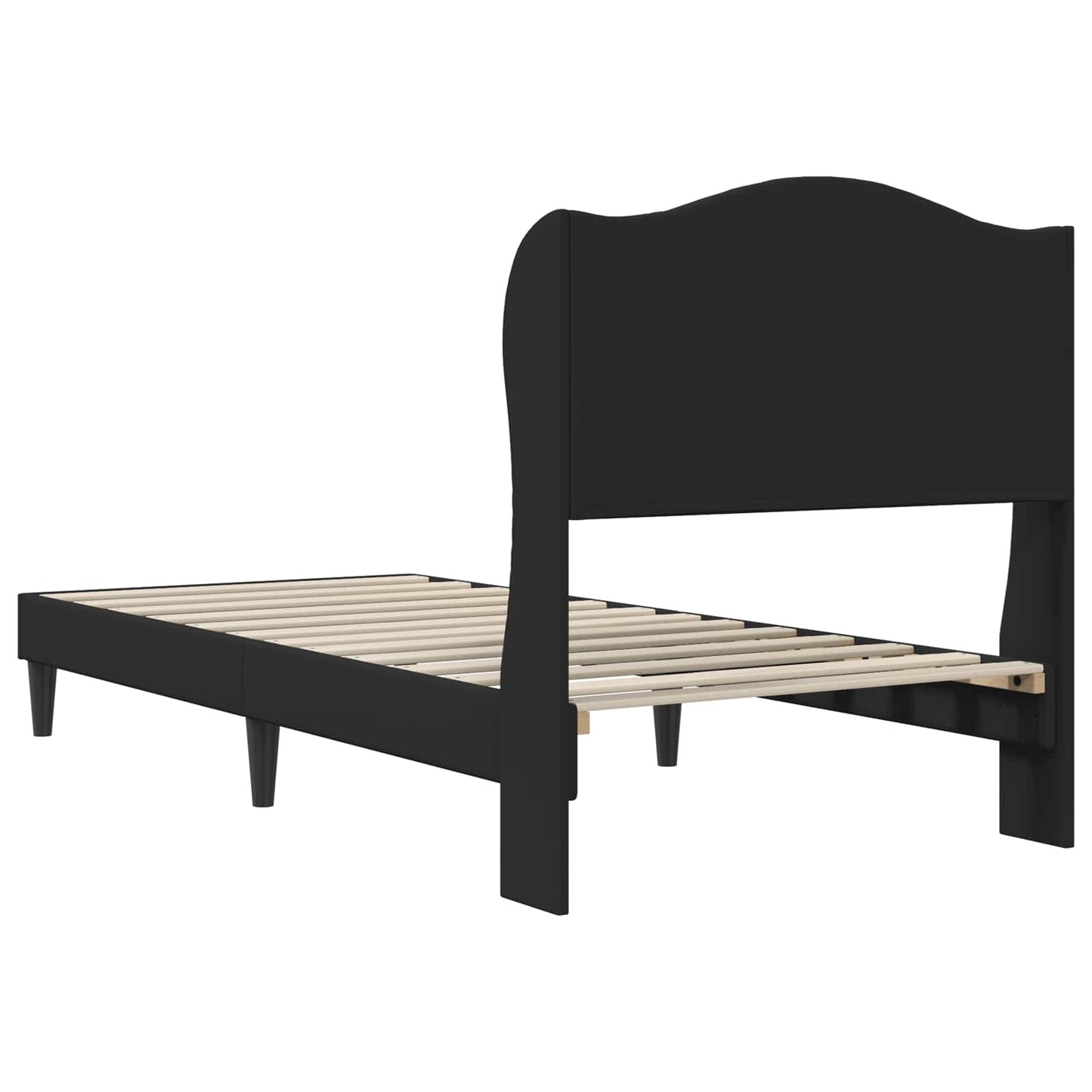 Bedframe met hoofdeinde Zwart 100 x 200 cm Kunstleer