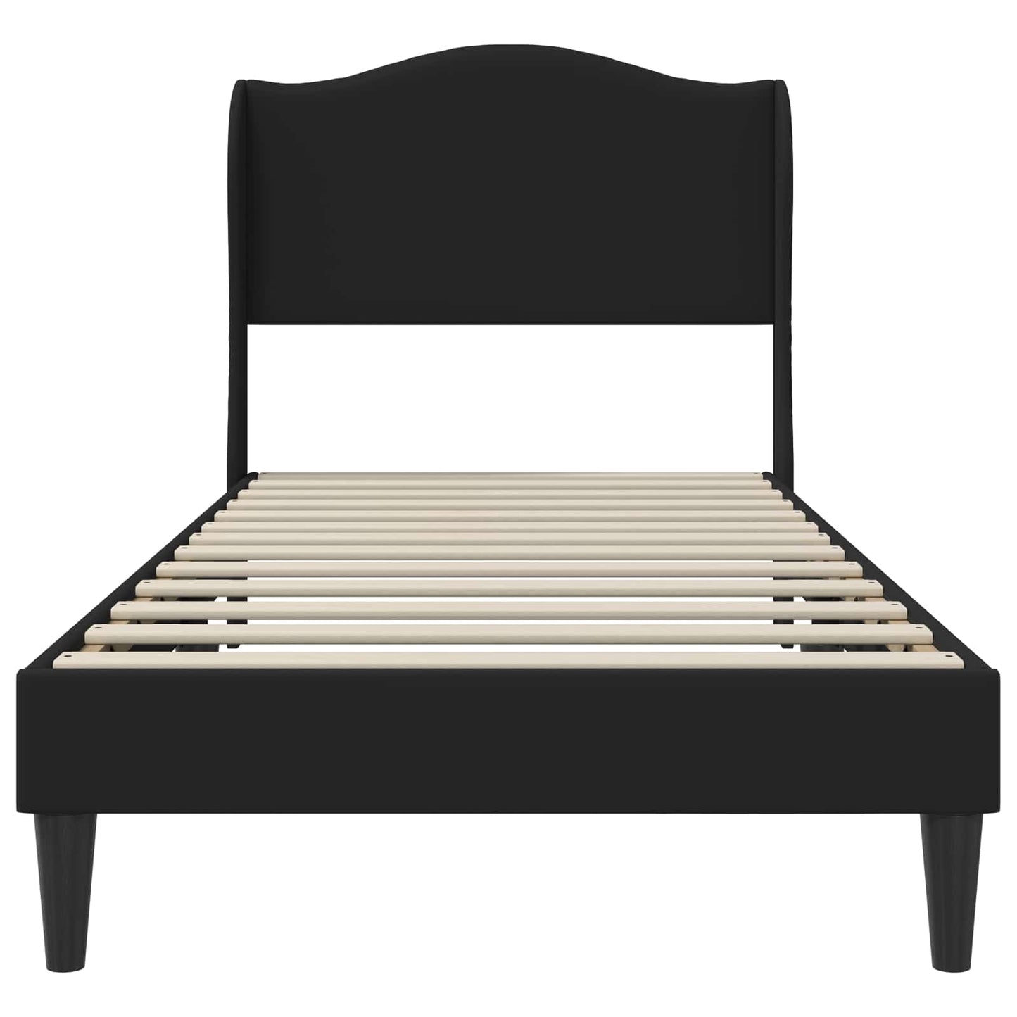 Bedframe met hoofdeinde Zwart 100 x 200 cm Kunstleer
