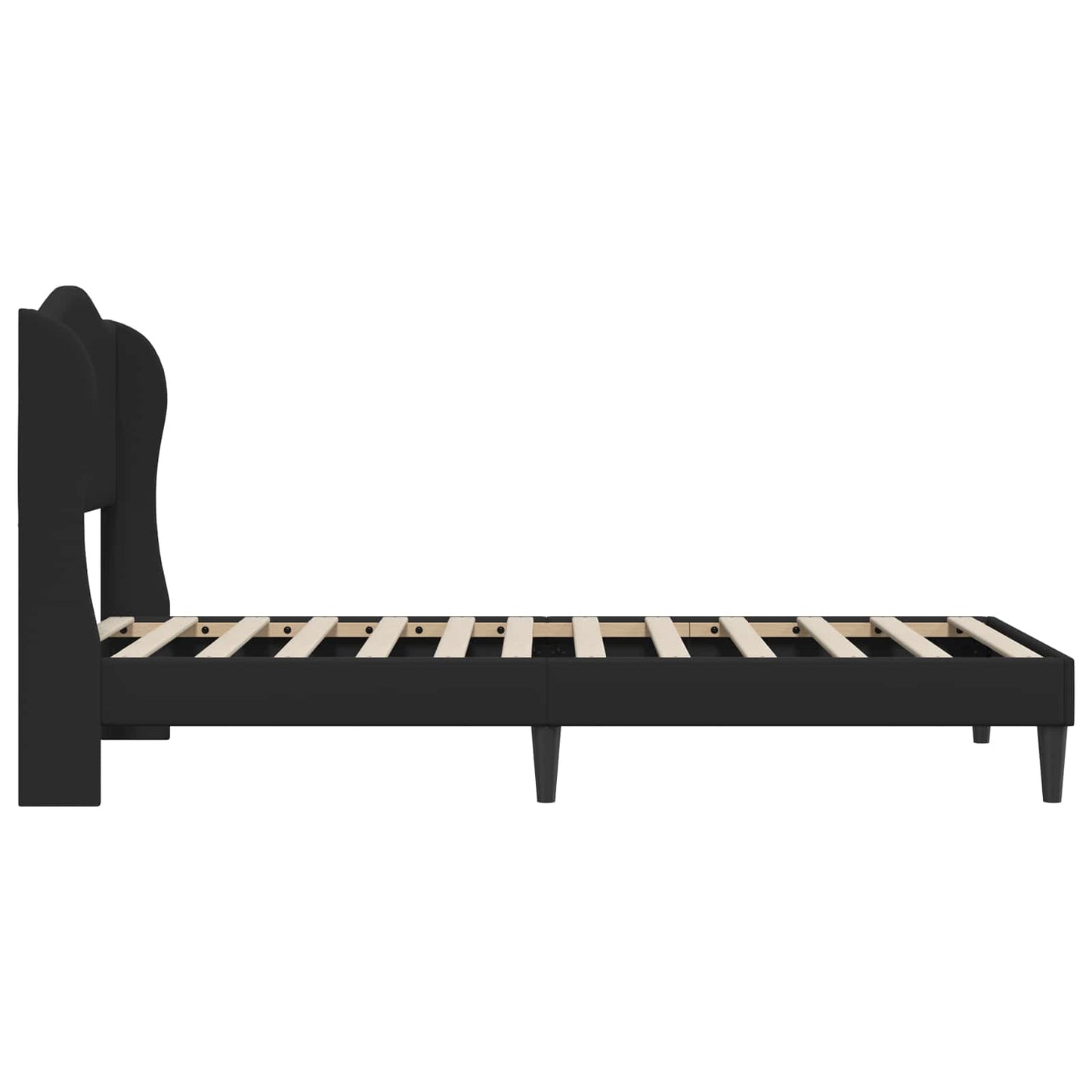 Bedframe met hoofdeinde Zwart 100 x 200 cm Kunstleer