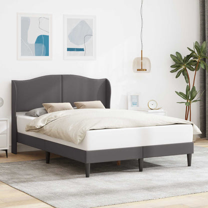 Bedframe met hoofdeinde Grijs 120 x 190 cm Kunstleer