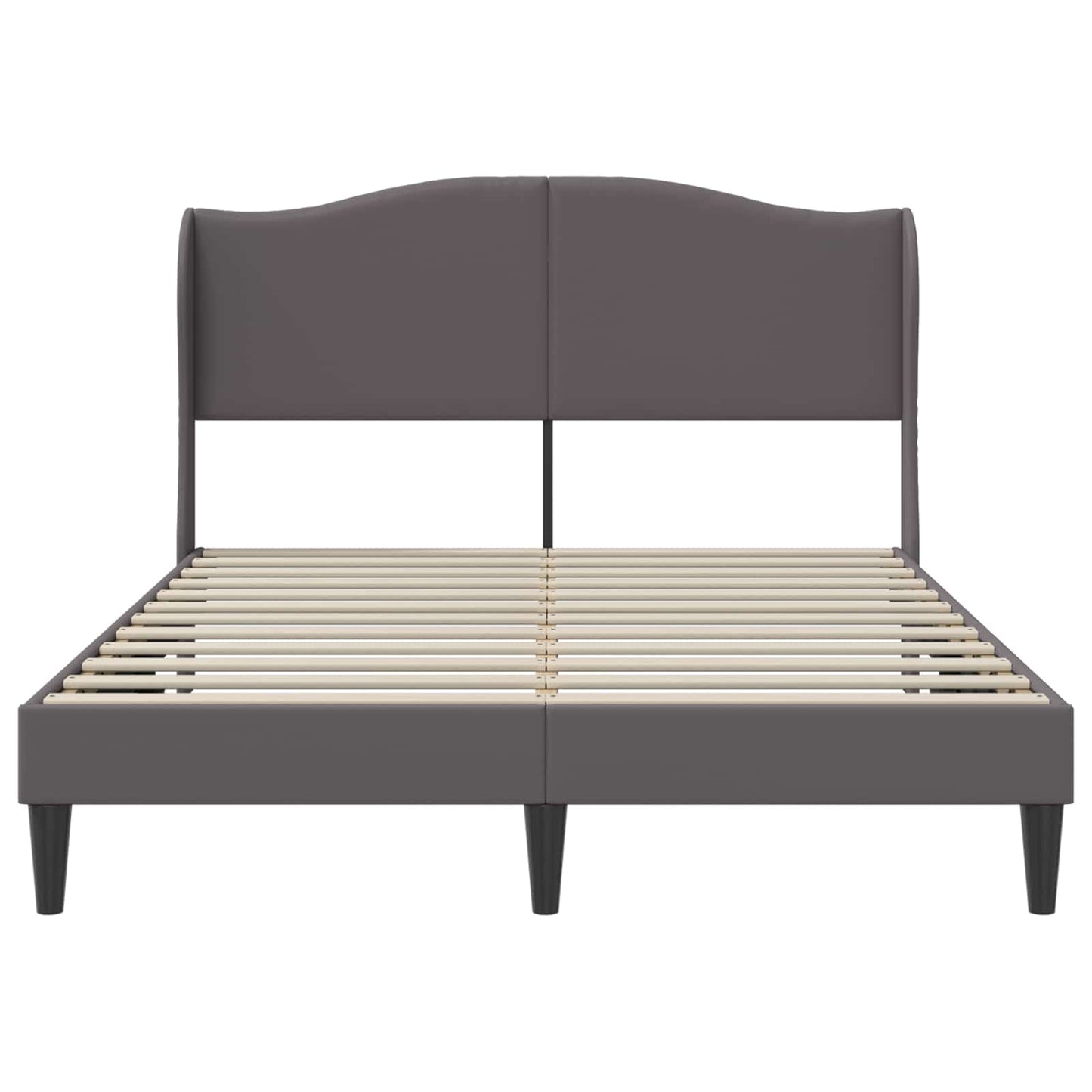 Bedframe met hoofdeinde Grijs 120 x 190 cm Kunstleer