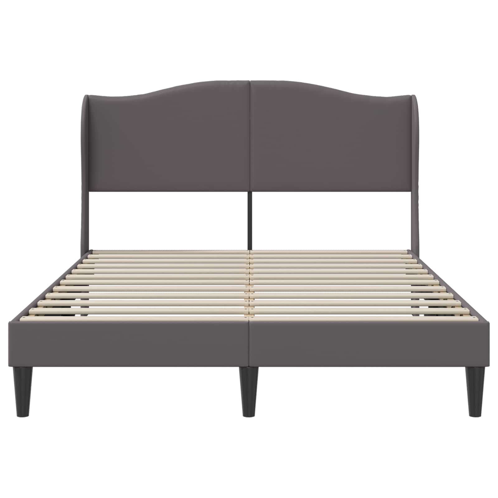 Bedframe met hoofdeinde Grijs 120 x 190 cm Kunstleer