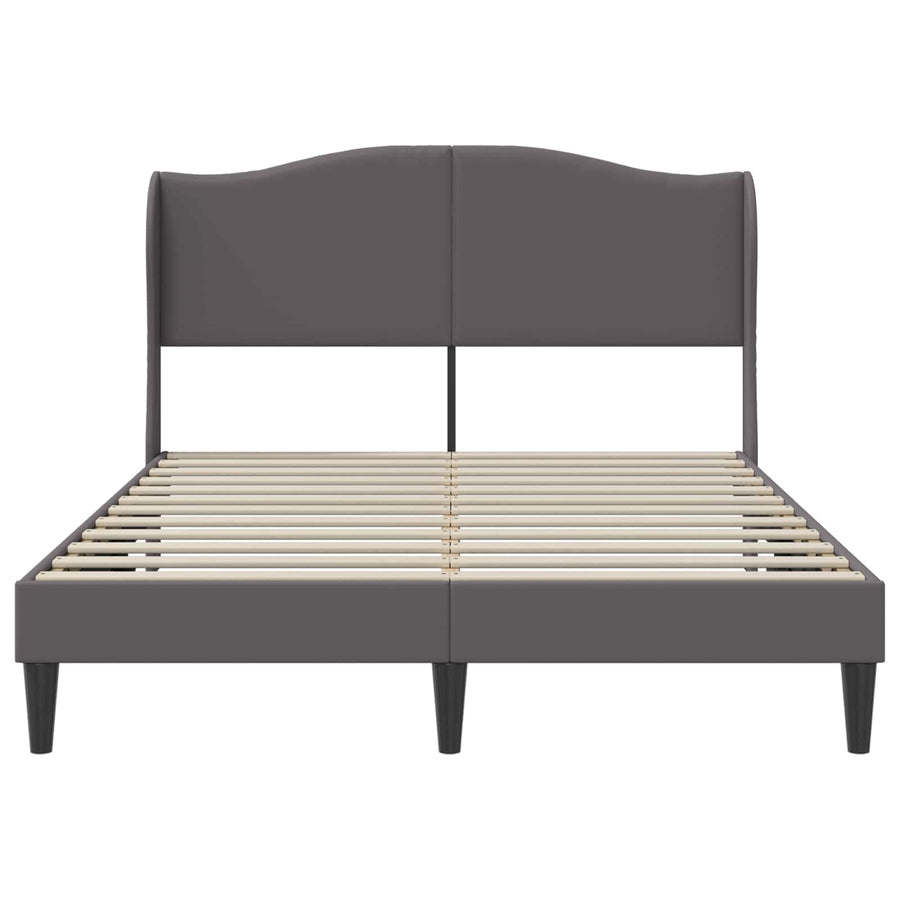 Bedframe met hoofdeinde Grijs 120 x 190 cm Kunstleer