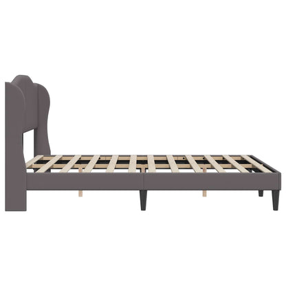 Bedframe met hoofdeinde Grijs 120 x 190 cm Kunstleer