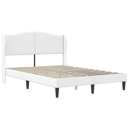 Bedframe met hoofdeinde Wit 120 x 190 cm Kunstleer