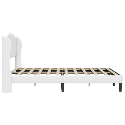 Bedframe met hoofdeinde Wit 120 x 190 cm Kunstleer