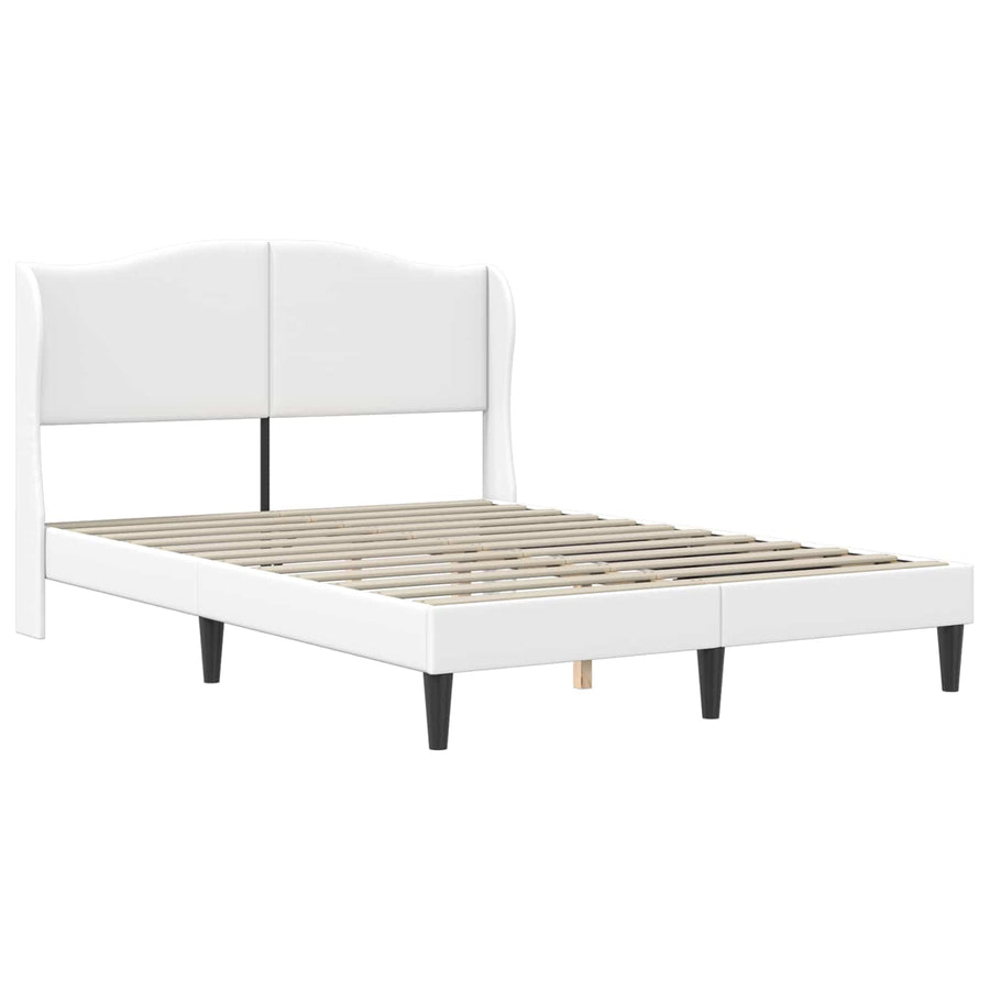 Bedframe met hoofdeinde Wit 120 x 200 cm Kunstleer