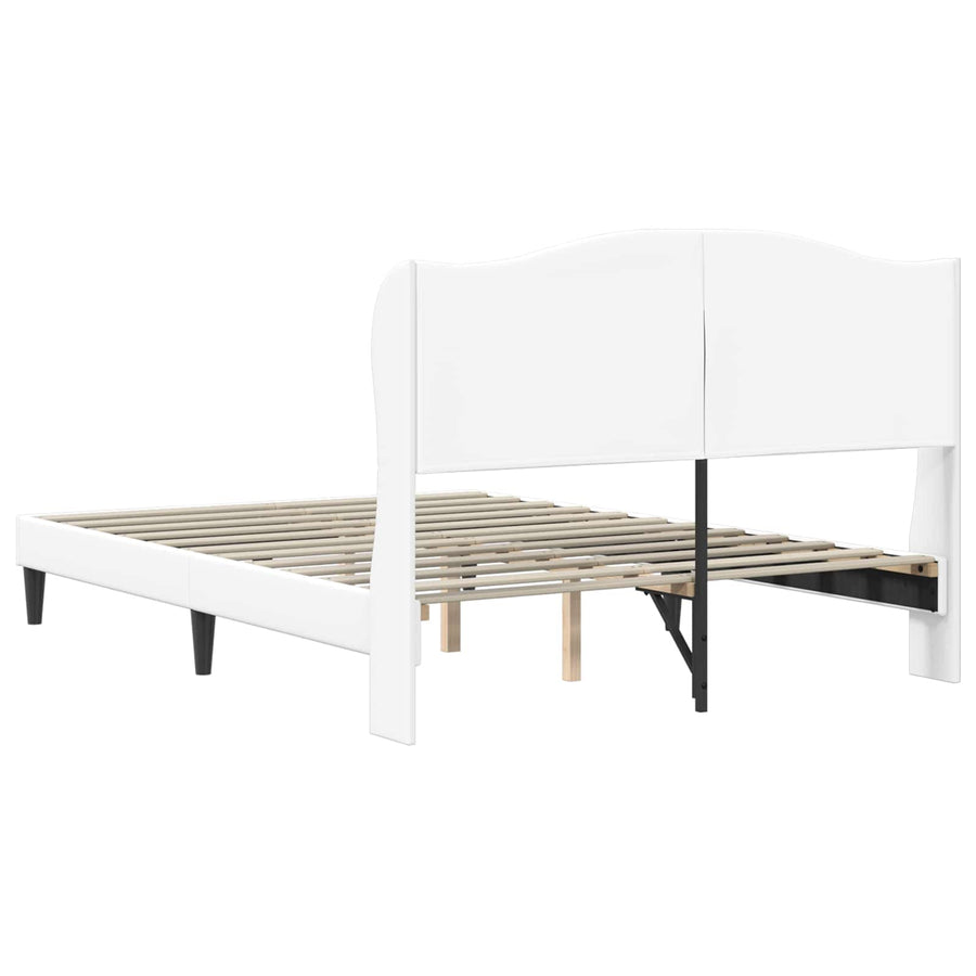 Bedframe met hoofdeinde Wit 120 x 200 cm Kunstleer