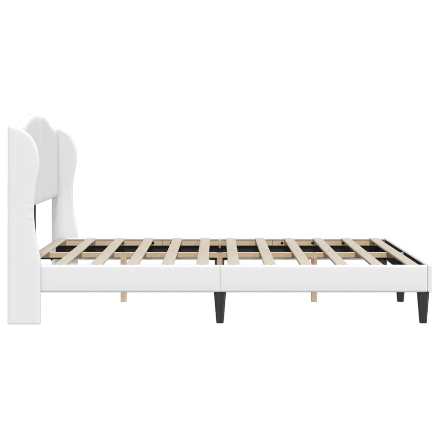 Bedframe met hoofdeinde Wit 120 x 200 cm Kunstleer