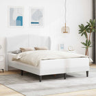Bedframe 140x190 cm wit kunstleer hoofdeinde