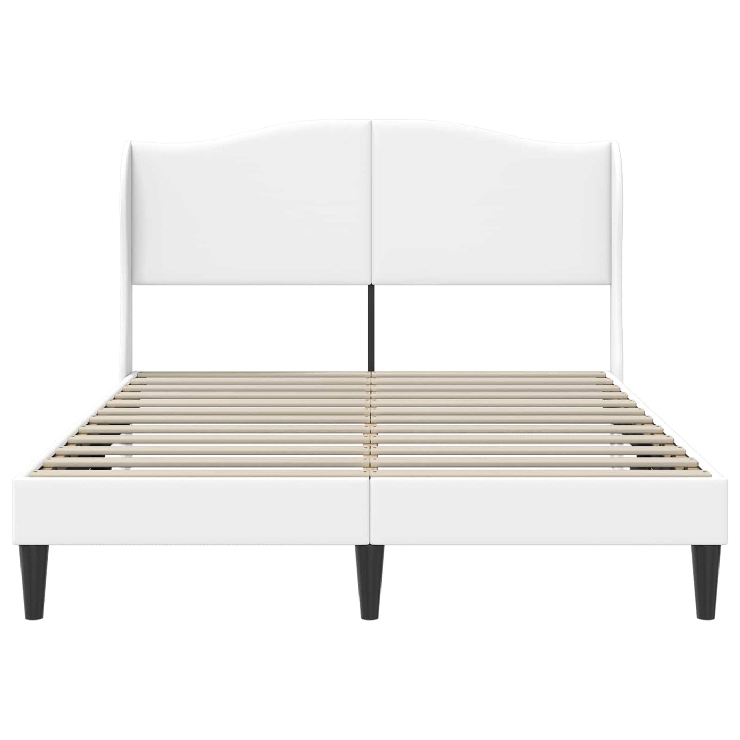 Bedframe met hoofdeinde Wit 140 x 190 cm Kunstleer