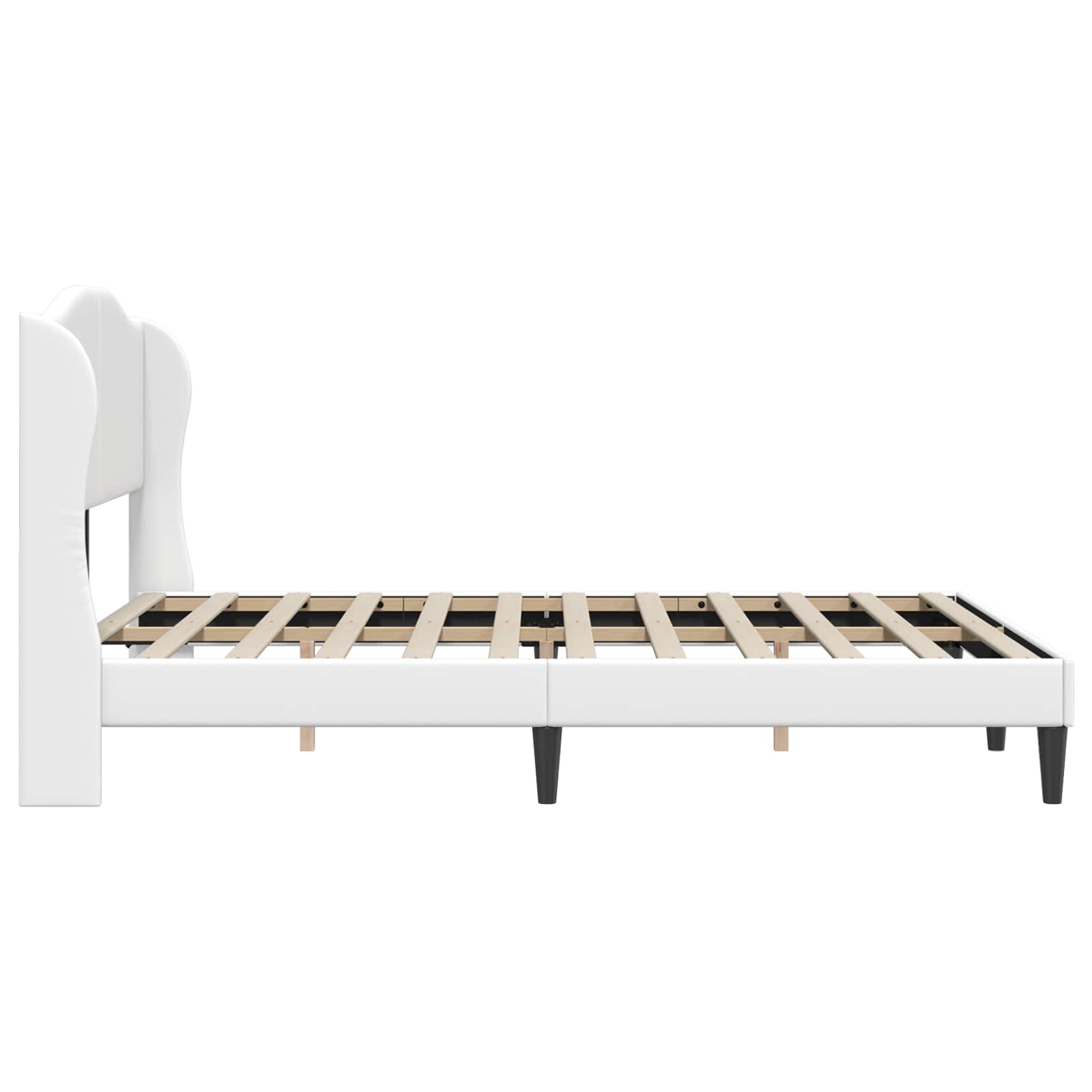 Bedframe met hoofdeinde Wit 140 x 190 cm Kunstleer