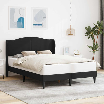Bedframe met hoofdeinde Zwart 140 x 200 cm Kunstleer