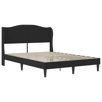 Bedframe met hoofdeinde Zwart 140 x 200 cm Kunstleer