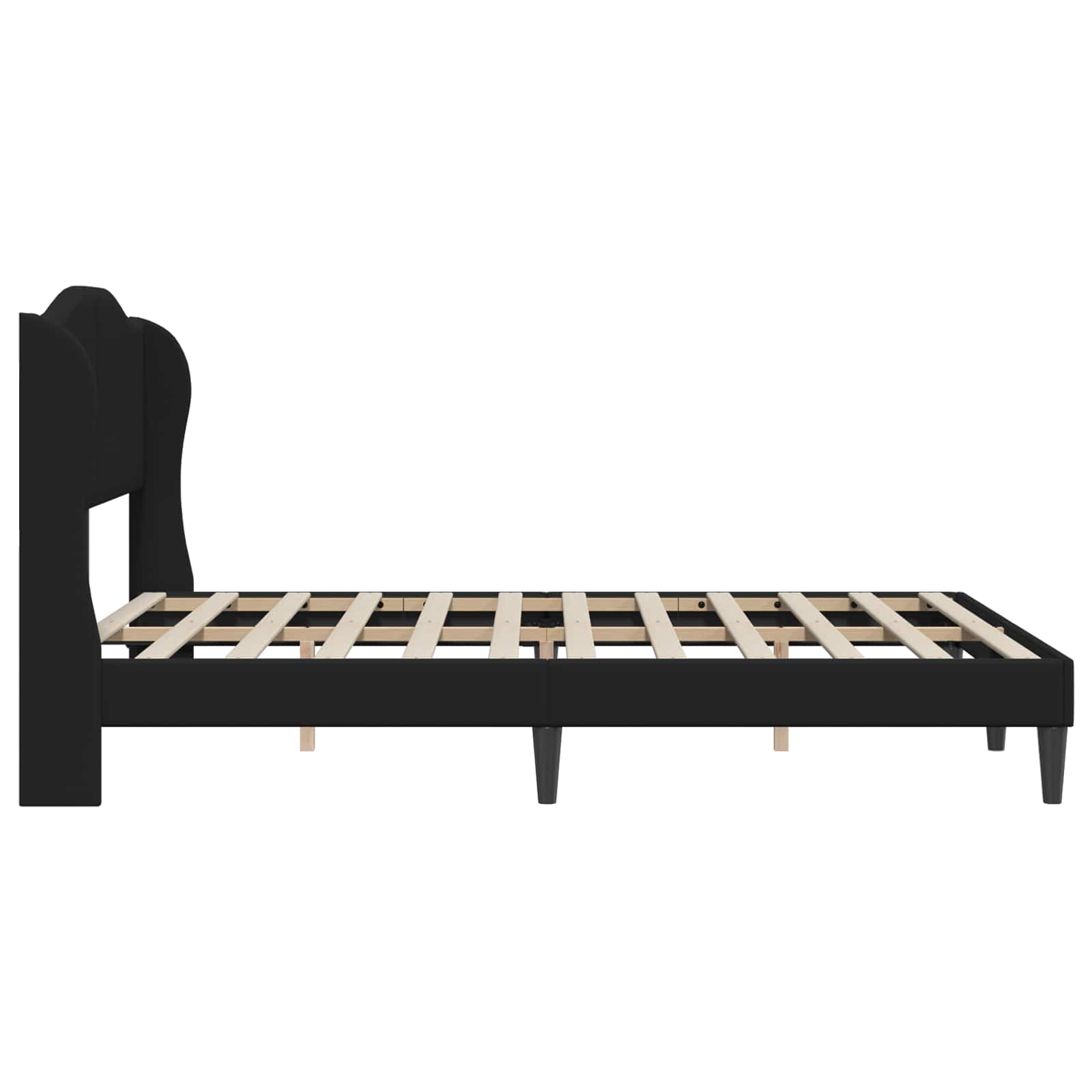 Bedframe met hoofdeinde Zwart 140 x 200 cm Kunstleer