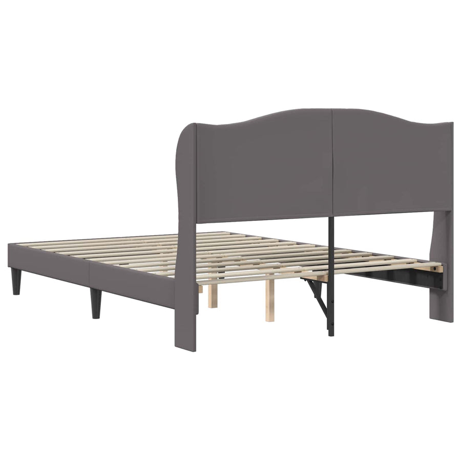 Bedframe met hoofdeinde Grijs 160 x 200 cm Kunstleer