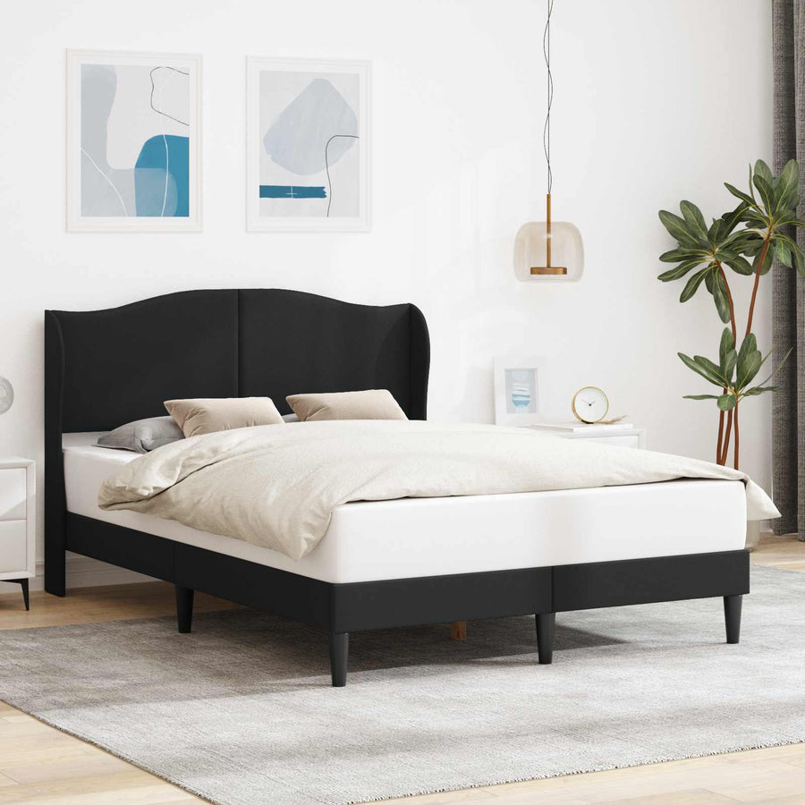 Bedframe met hoofdeinde Zwart 160 x 200 cm Kunstleer