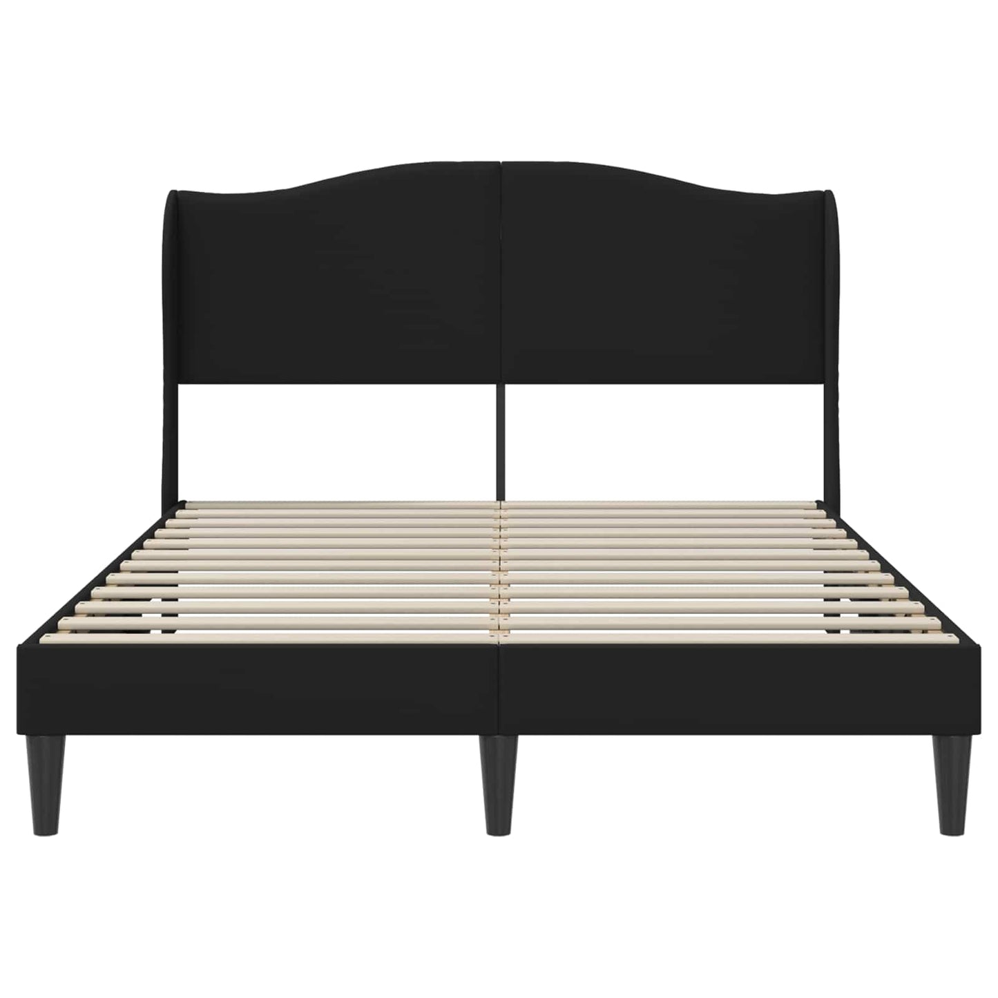 Bedframe met hoofdeinde Zwart 160 x 200 cm Kunstleer