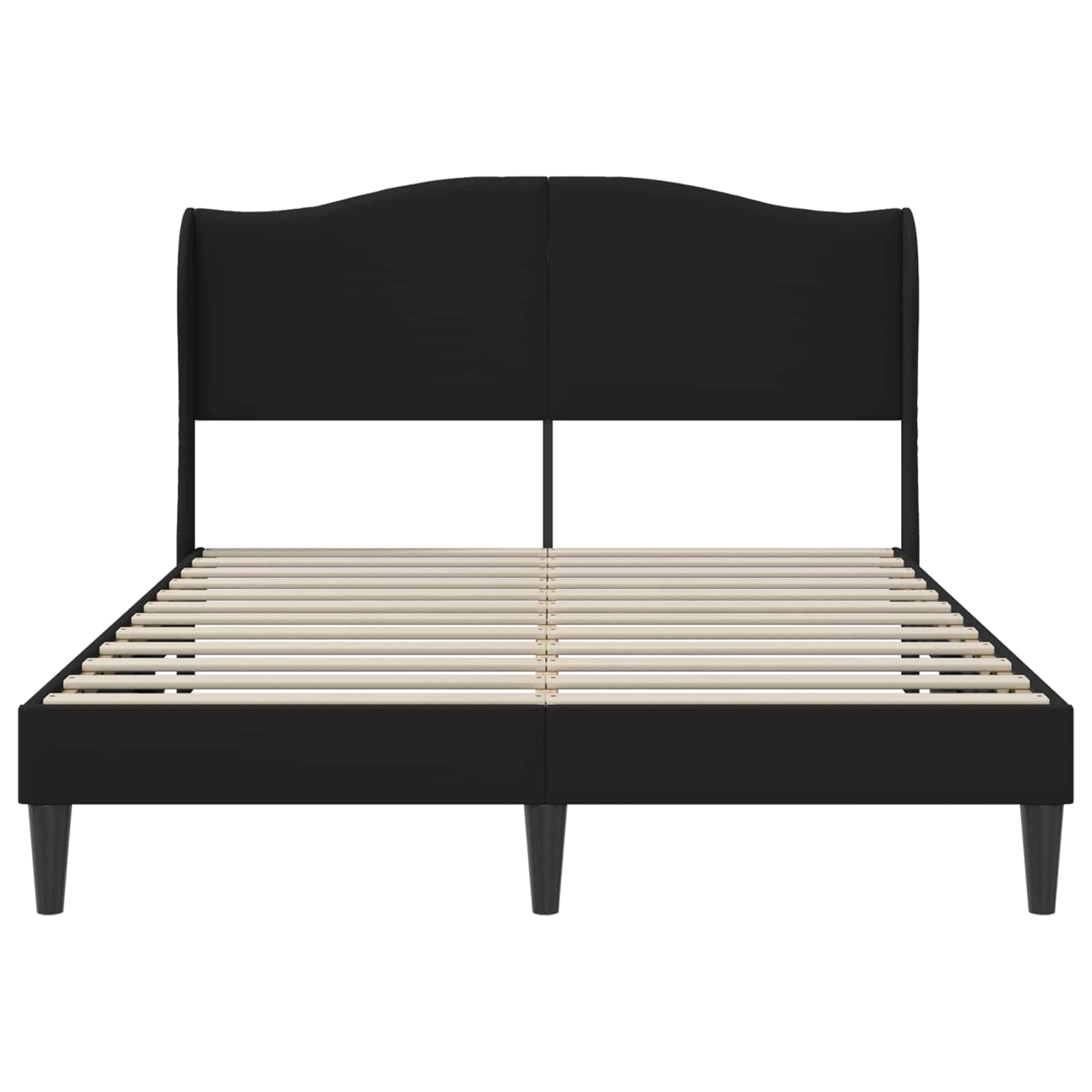 Bedframe met hoofdeinde Zwart 160 x 200 cm Kunstleer