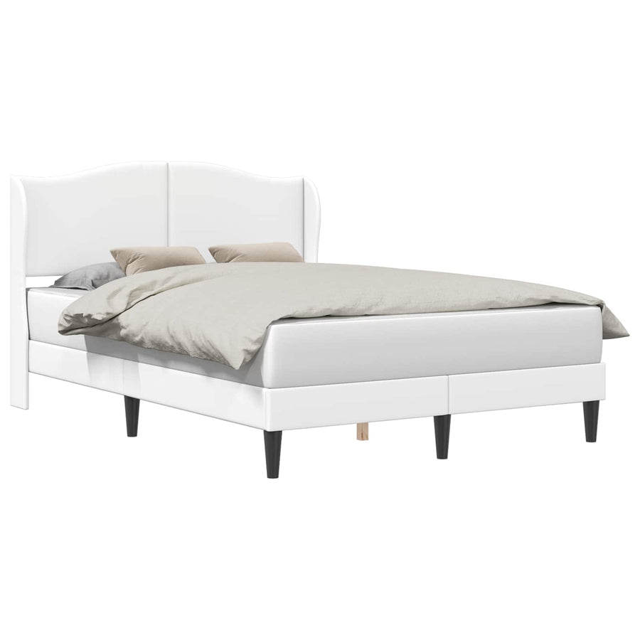 Bedframe met hoofdeinde Wit 160 x 200 cm Kunstleer