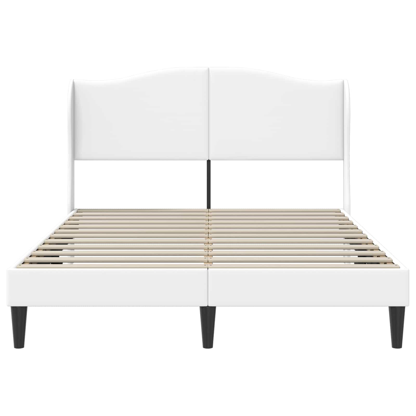 Bedframe met hoofdeinde Wit 160 x 200 cm Kunstleer