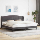 Bedframe 180x200 cm grijs kunstleer hoofdeinde