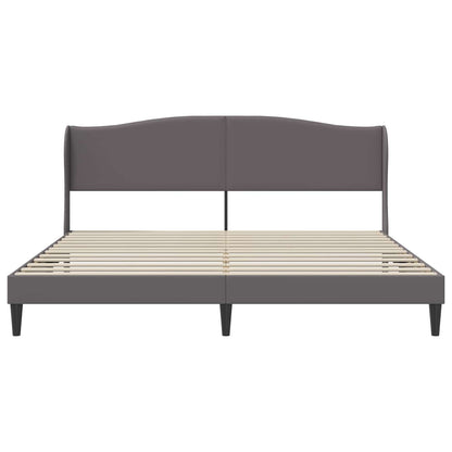 Bedframe met hoofdeinde Grijs 180 x 200 cm Kunstleer