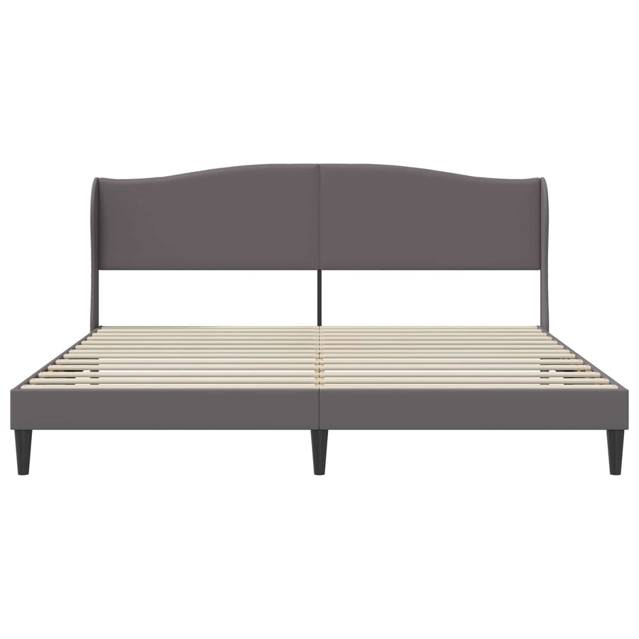 Bedframe met hoofdeinde Grijs 180 x 200 cm Kunstleer