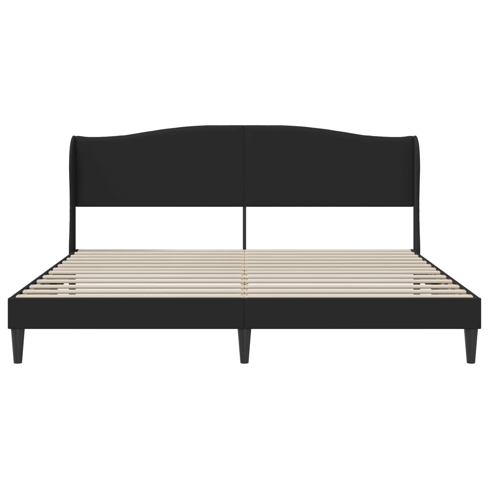 Bedframe met hoofdeinde Zwart 180 x 200 cm Kunstleer