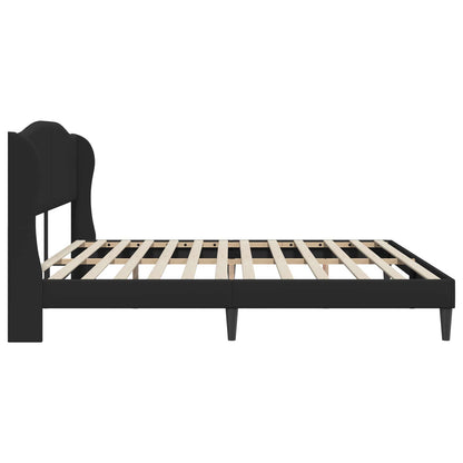 Bedframe met hoofdeinde Zwart 180 x 200 cm Kunstleer