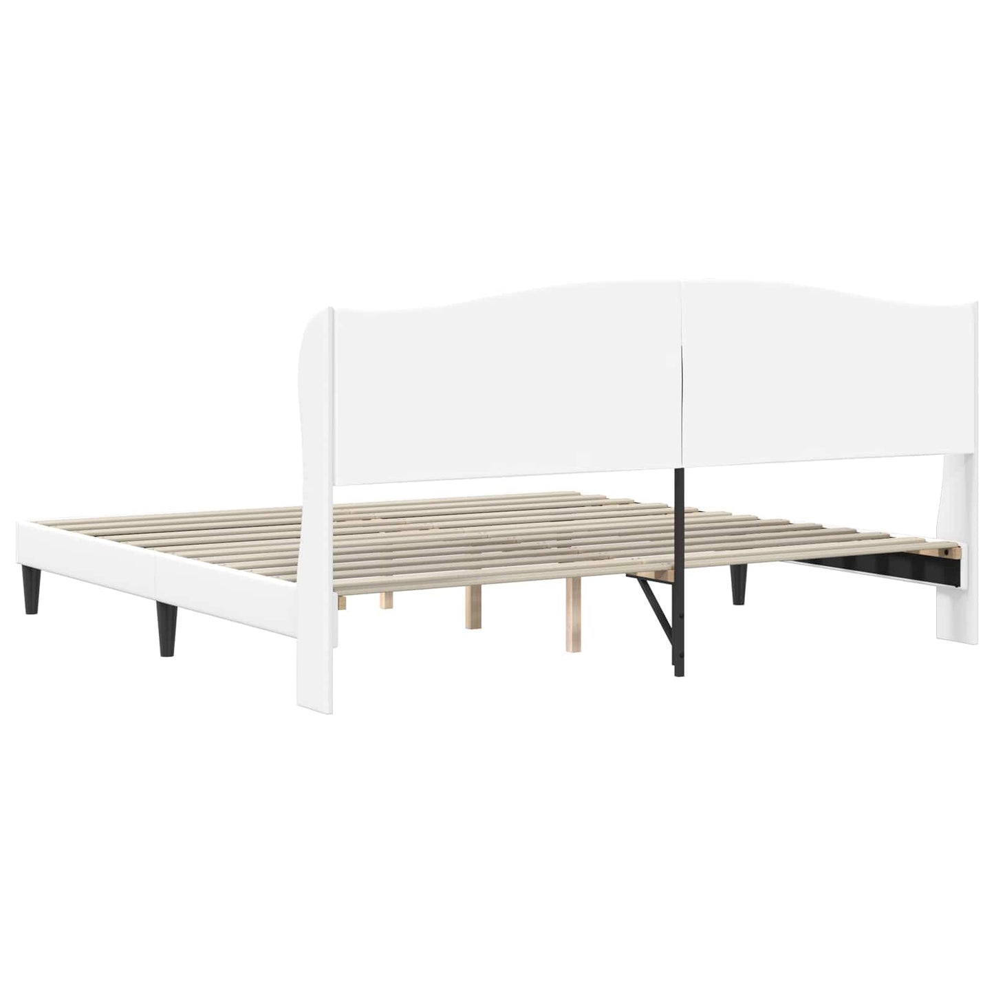 Bedframe met hoofdeinde Wit 180 x 200 cm Kunstleer