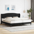 Bedframe 200x200 cm zwart kunstleer hoofdeinde