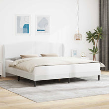 Bedframe met hoofdeinde Wit 200 x 200 cm Kunstleer