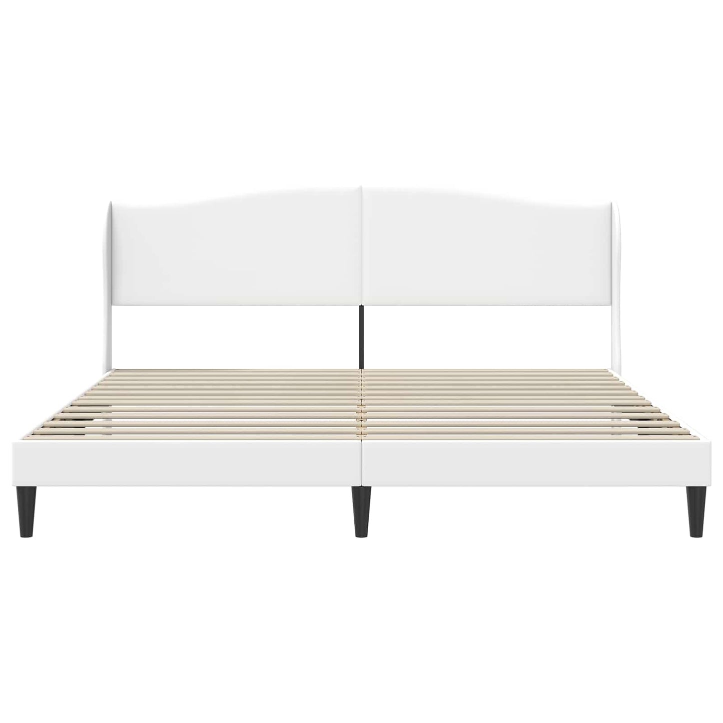 Bedframe met hoofdeinde Wit 200 x 200 cm Kunstleer