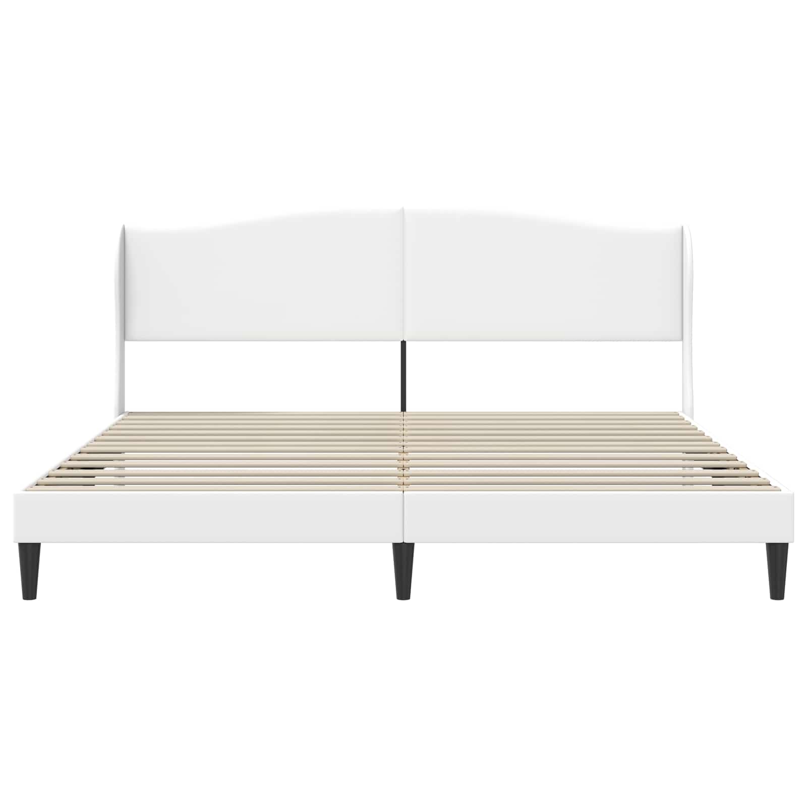 Bedframe met hoofdeinde Wit 200 x 200 cm Kunstleer