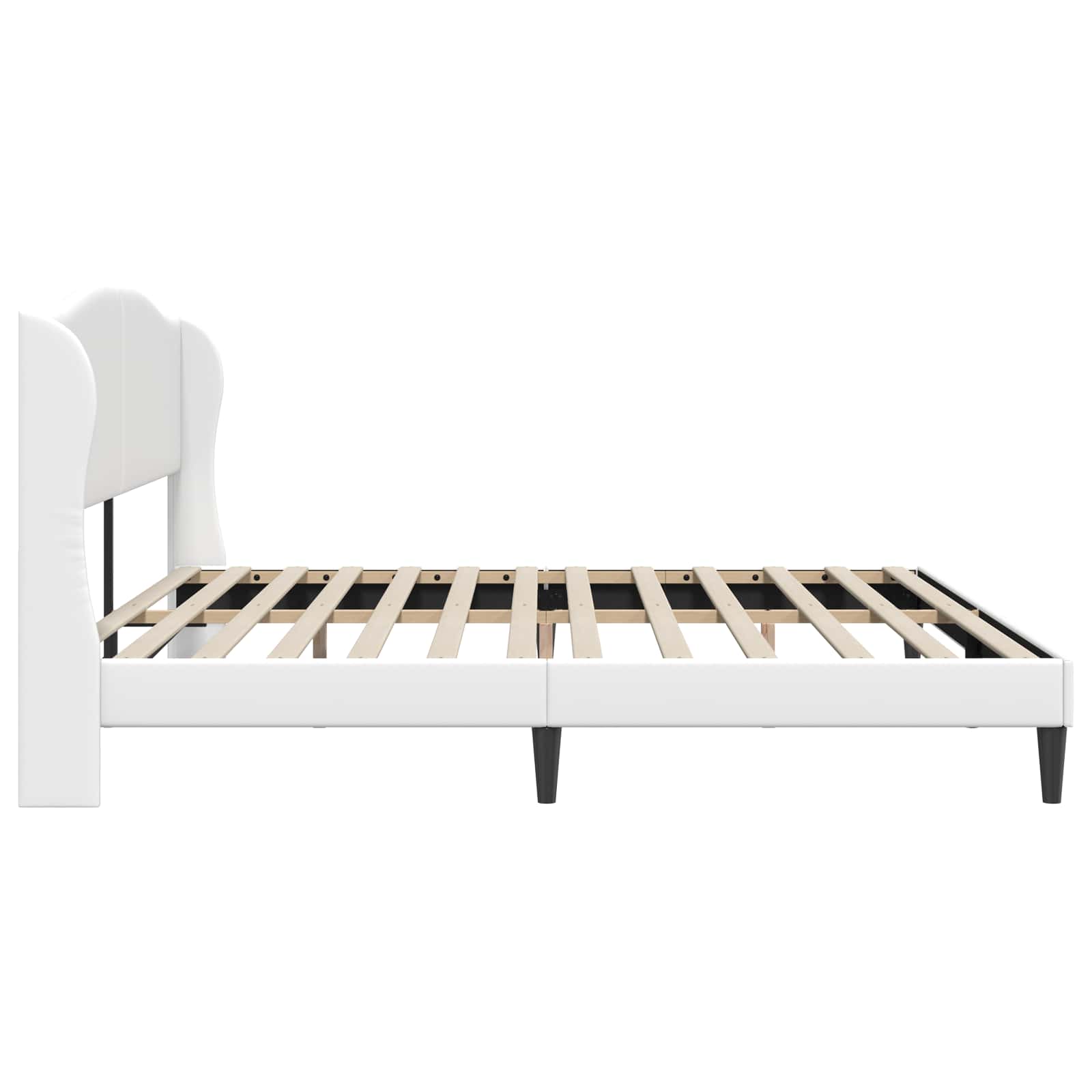 Bedframe met hoofdeinde Wit 200 x 200 cm Kunstleer