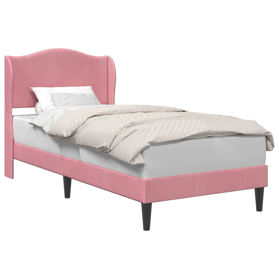 Bedframe met hoofdeinde Roze 80 x 200 cm Fluweel