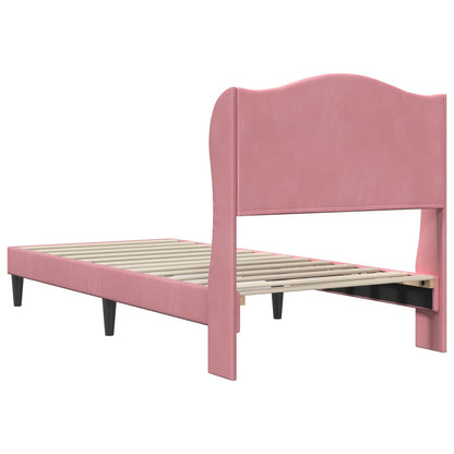 Bedframe met hoofdeinde Roze 80 x 200 cm Fluweel