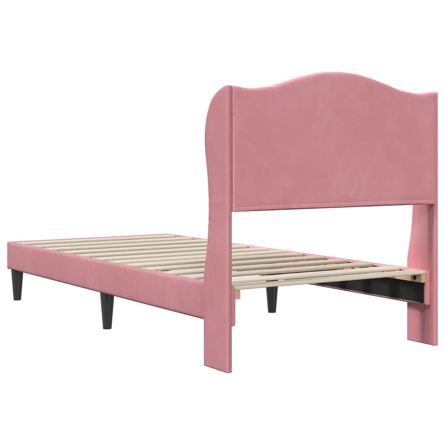 Bedframe met hoofdeinde Roze 80 x 200 cm Fluweel