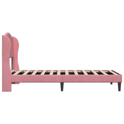 Bedframe met hoofdeinde Roze 80 x 200 cm Fluweel