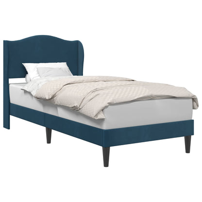 Bedframe met hoofdeinde Blauw 80 x 200 cm Fluweel